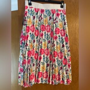 Metro Wear Multicolor Floral Midi Skirt - Small